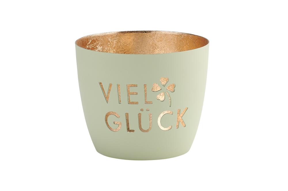 Madras Windlicht Viel Glück